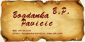 Bogdanka Pavičić vizit kartica